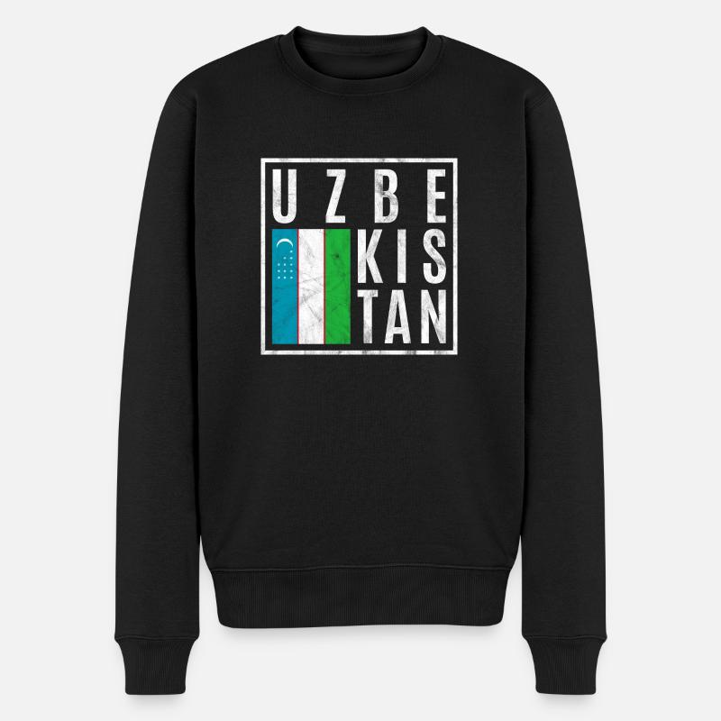 Ouzbékistan - Pull Premium bio Homme - noir