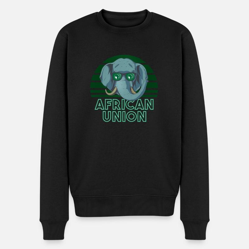 Afrikanische Union - Männer Premium Bio Pullover - Schwarz
