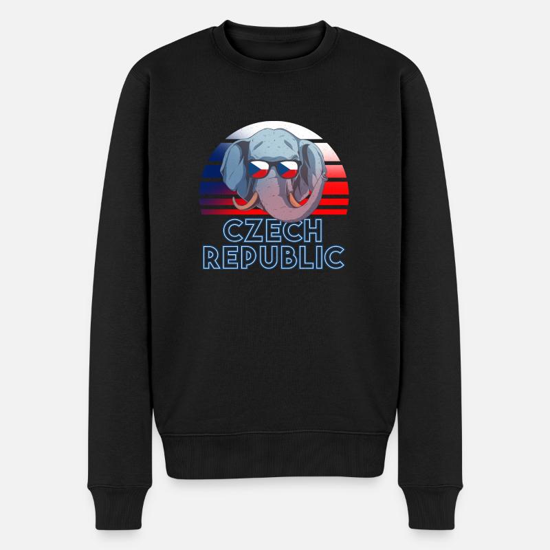 Tschechische Republik - Männer Premium Bio Pullover - Schwarz
