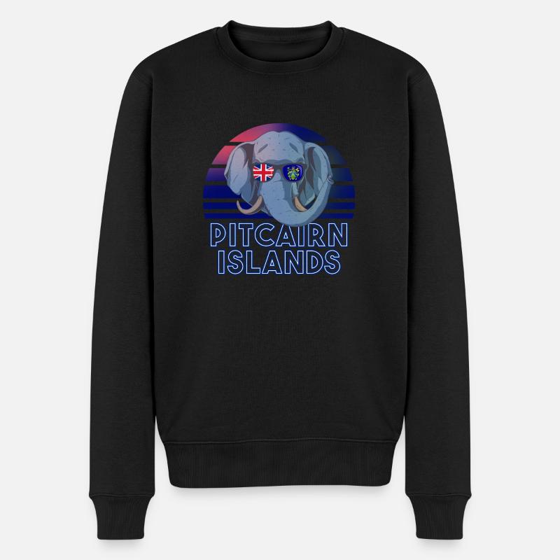 Pitcairninseln - Männer Premium Bio Pullover - Schwarz