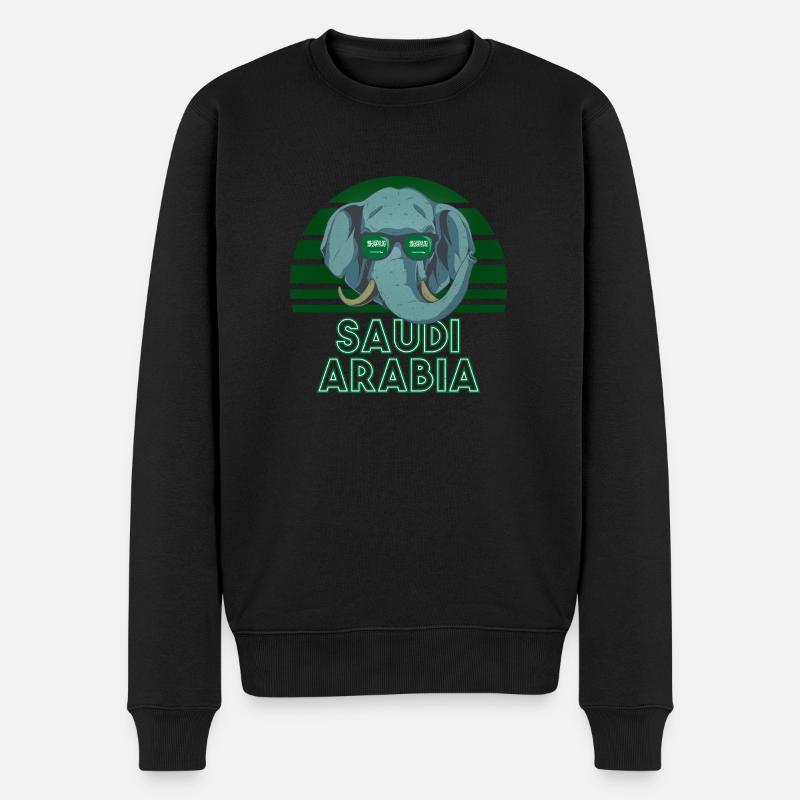 Saudi-Arabien - Männer Premium Bio Pullover - Schwarz