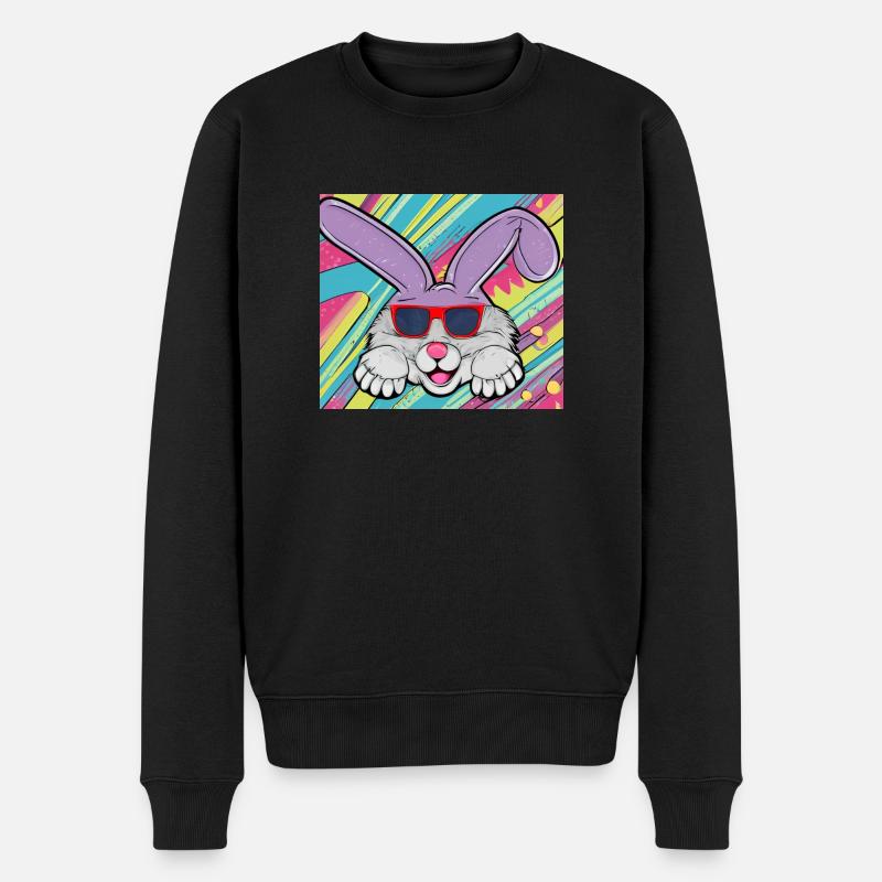 Drôle de lapin - Pull Premium bio Homme - noir