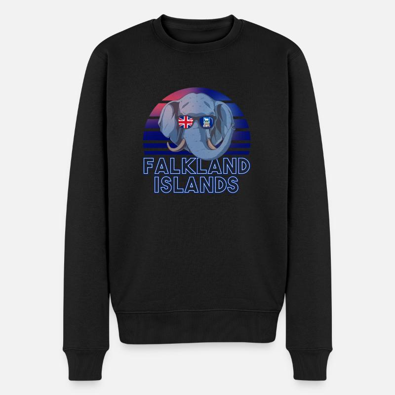 Falklandinseln - Männer Premium Bio Pullover - Schwarz