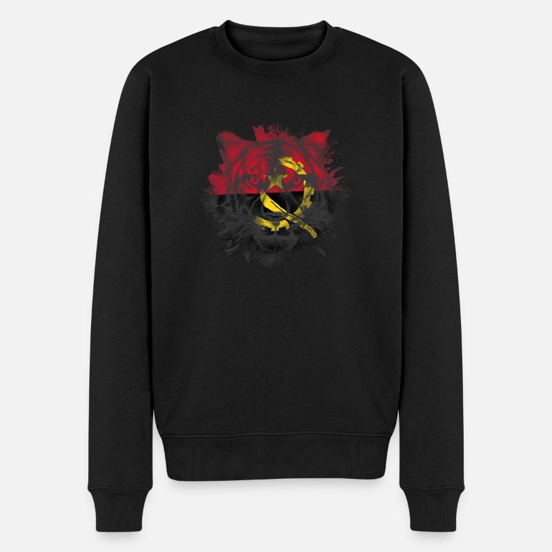 Angola - Männer Premium Bio Pullover - Schwarz