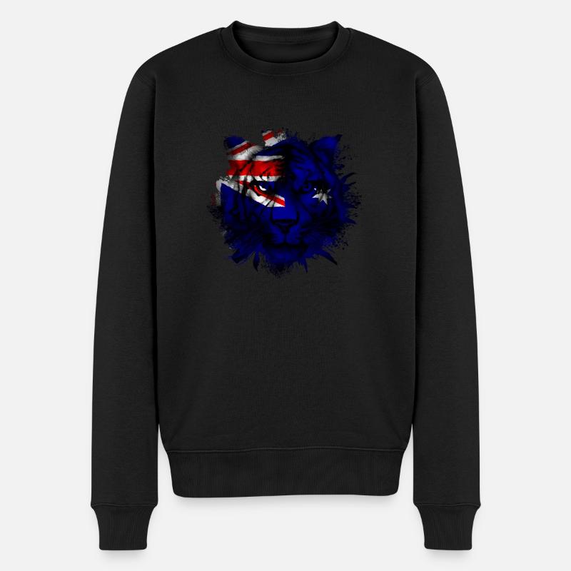 Australien - Männer Premium Bio Pullover - Schwarz