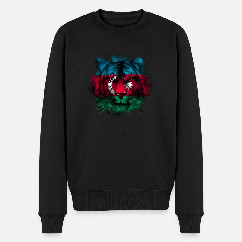 Aserbaidschan - Männer Premium Bio Pullover - Schwarz