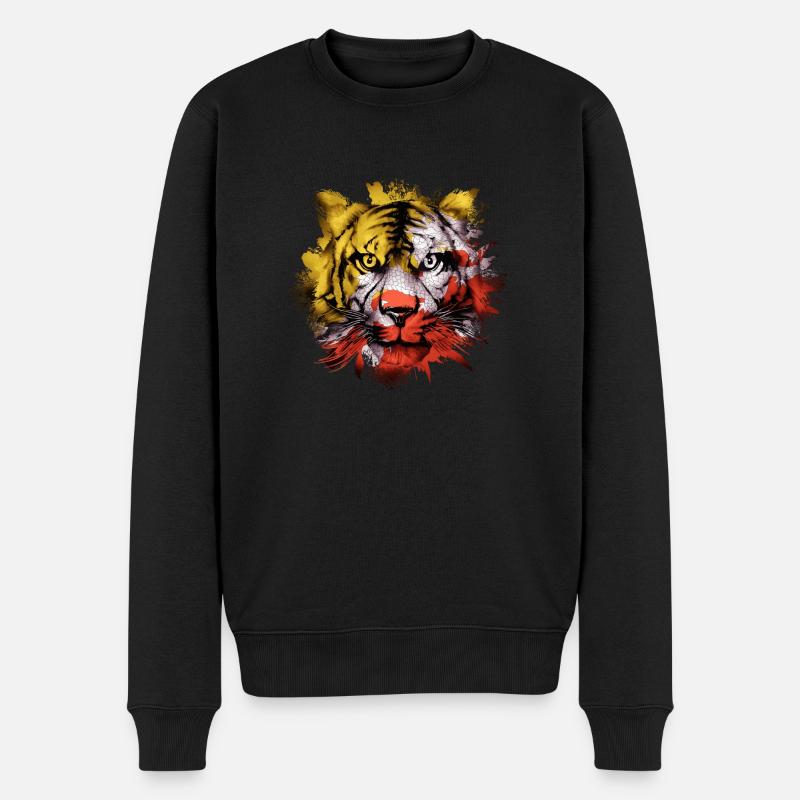 Bhutan - Männer Premium Bio Pullover - Schwarz