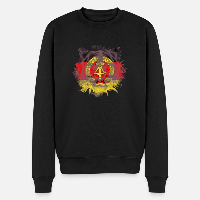DDR - Männer Premium Bio Pullover - Schwarz