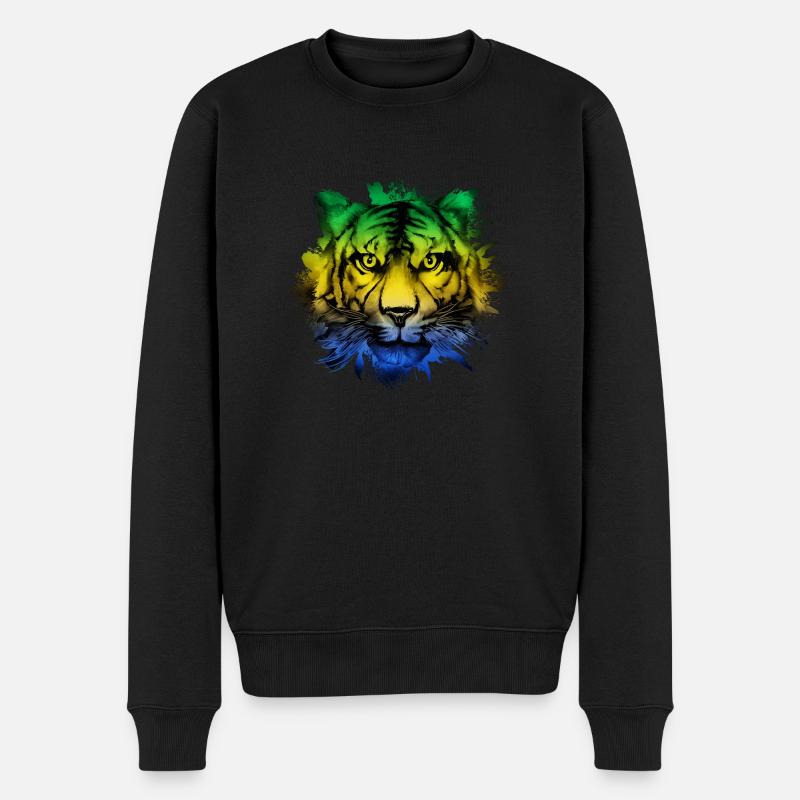 Gabun - Männer Premium Bio Pullover - Schwarz
