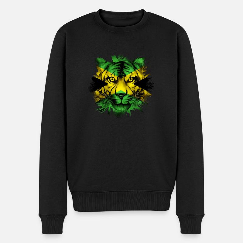 Jamaika - Männer Premium Bio Pullover - Schwarz