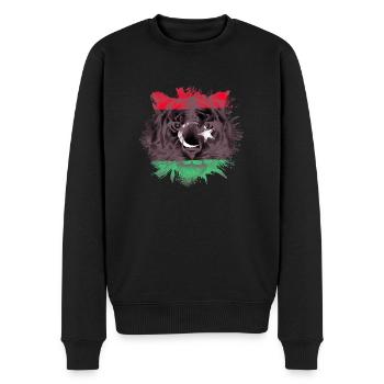 Libyen - Männer Premium Bio Pullover - Schwarz - Vorne - Nico (187cm)