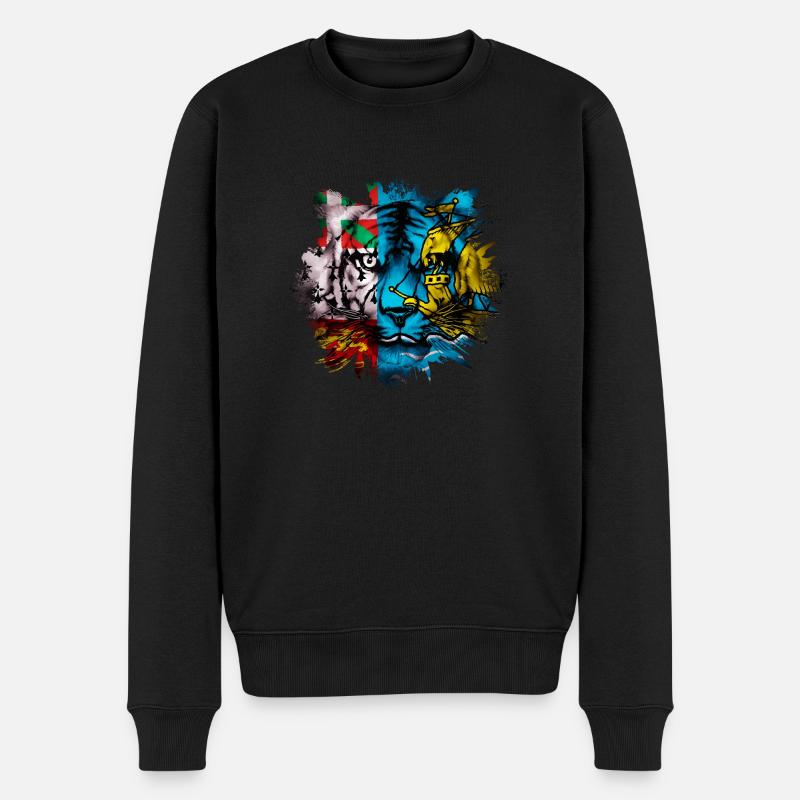 St. Pierre und Miquelon - Männer Premium Bio Pullover - Schwarz