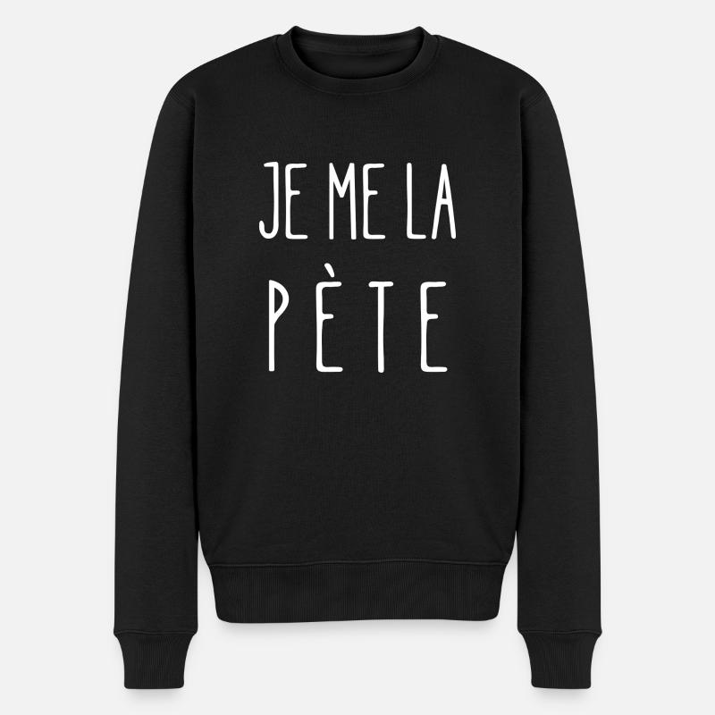 je me la pète - Pull Premium bio Homme - noir