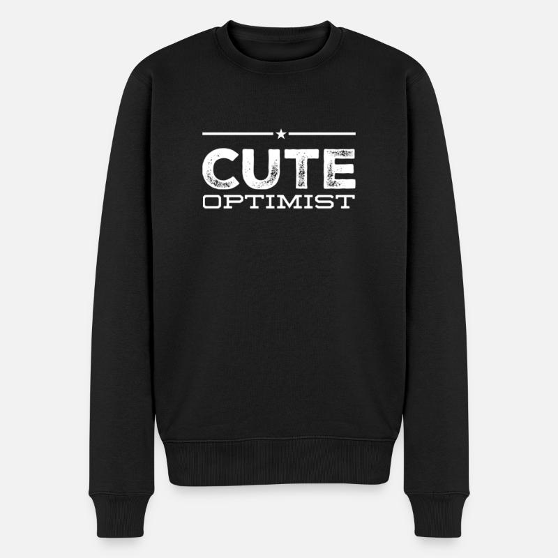 Optimiste mignon - Pull Premium bio Homme - noir