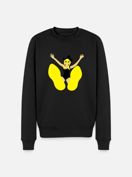Pin up with big feet - Men's Premium Organic Jumper - black