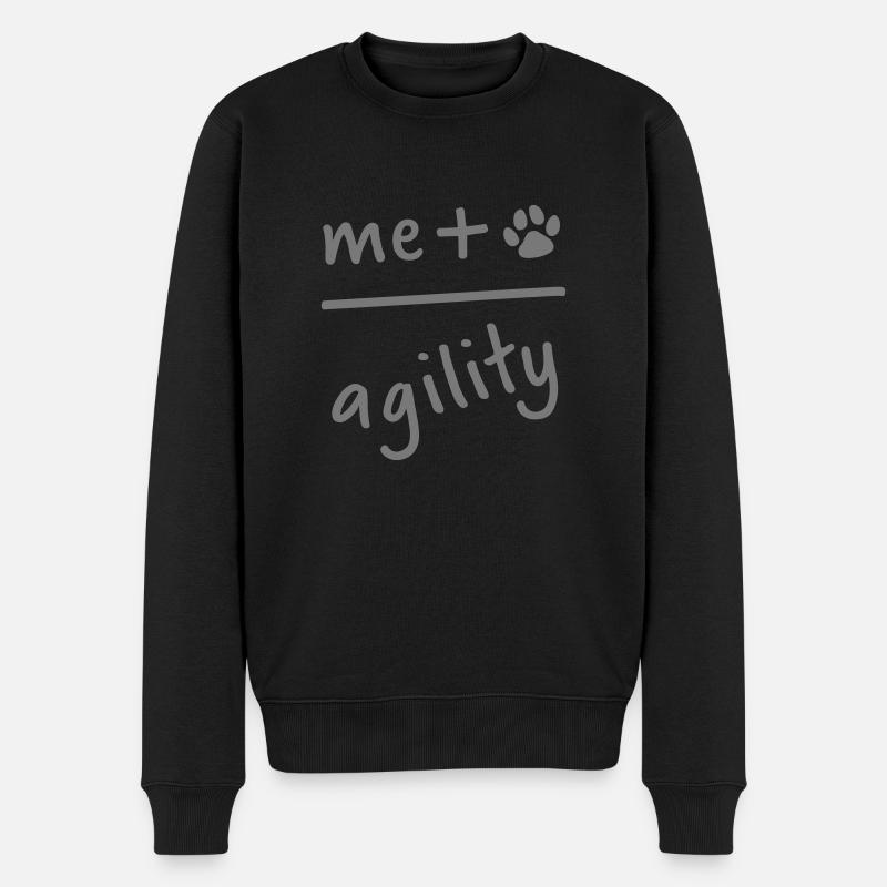 Agility me + - Männer Premium Bio Pullover - Schwarz