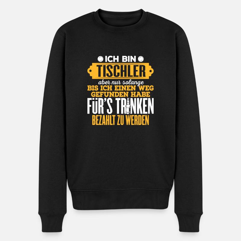 TISCHLER - Männer Premium Bio Pullover - Schwarz