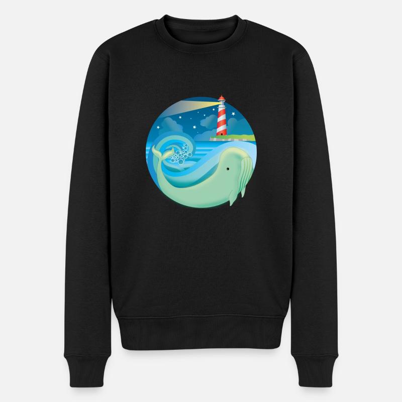 baleine - Pull Premium bio Homme - noir