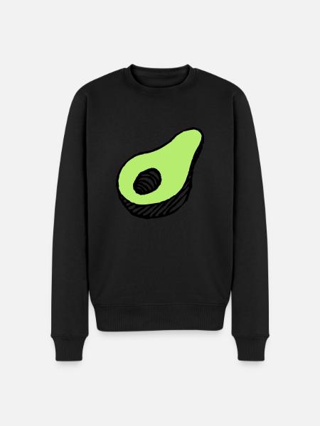 Avocado - Männer Premium Bio Pullover - Schwarz