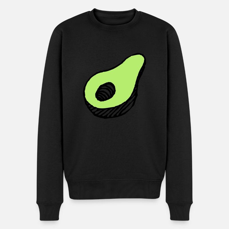 Avocado - Männer Premium Bio Pullover - Schwarz