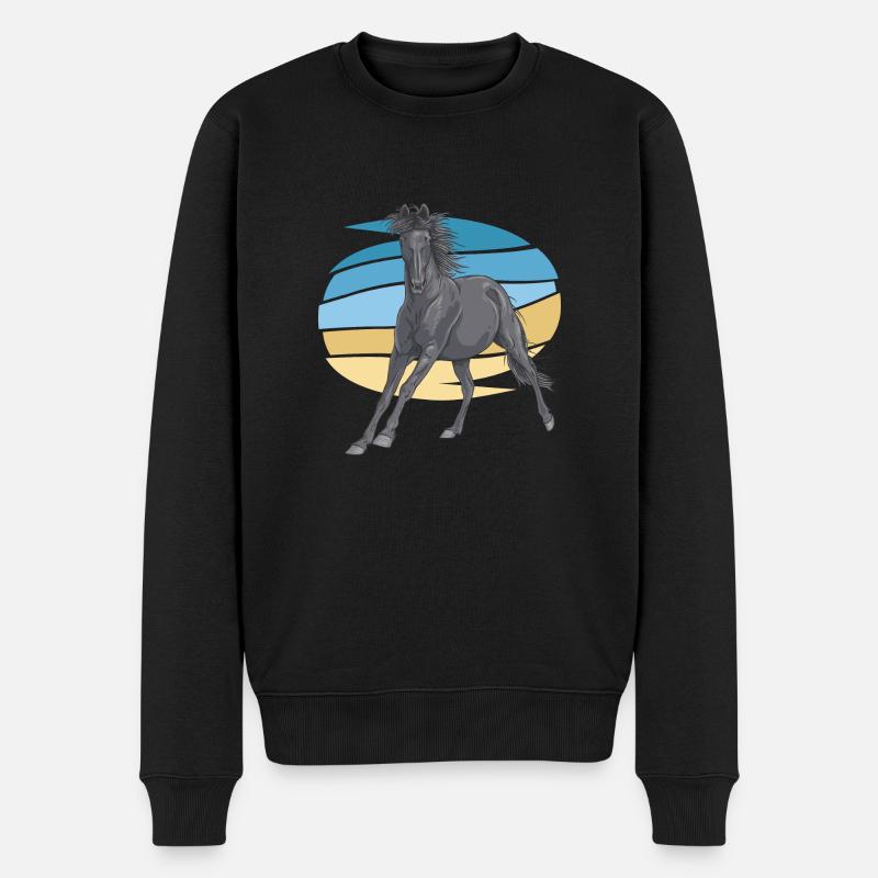 Black Horse - Pull Premium bio Homme - noir