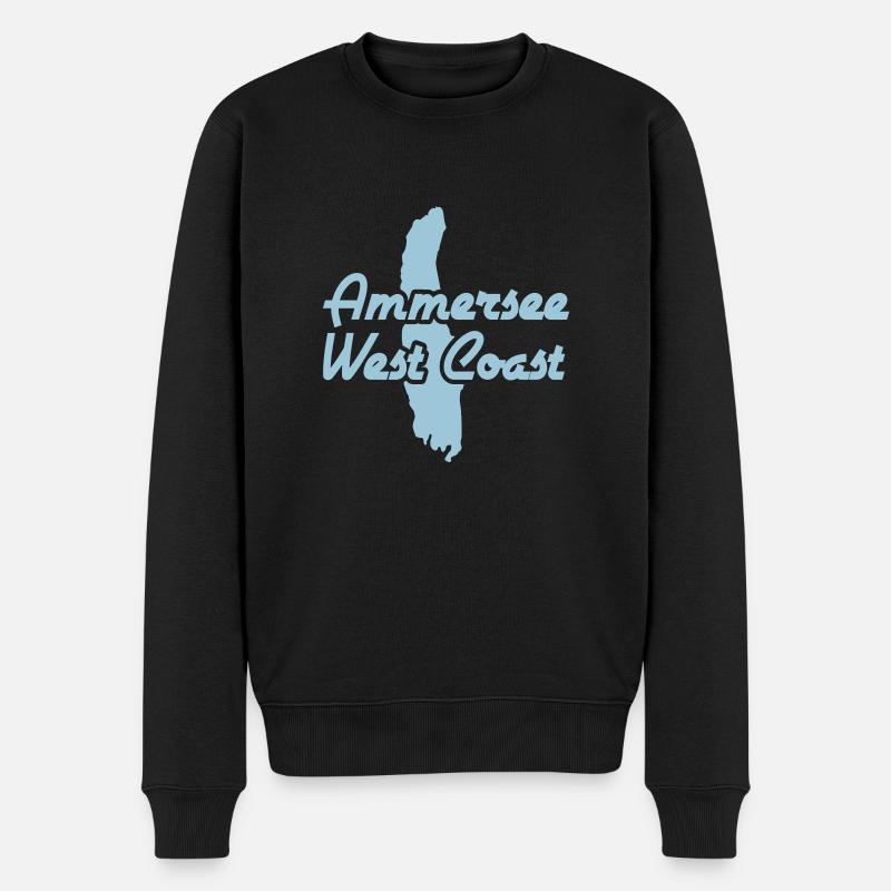 Ammersee West Coast - Männer Premium Bio Pullover - Schwarz