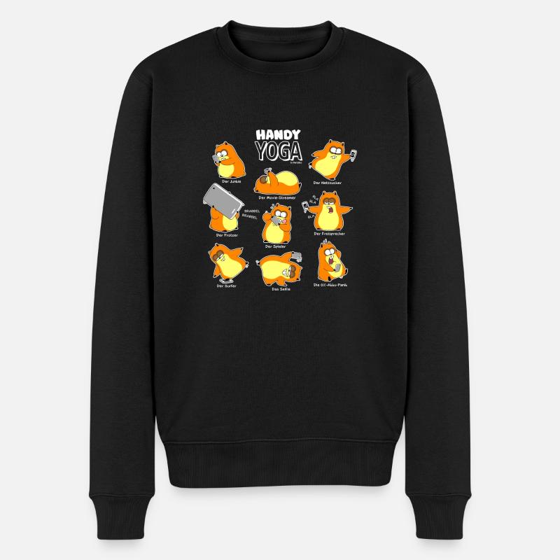 hamster yoga - Pull Premium bio Homme - noir