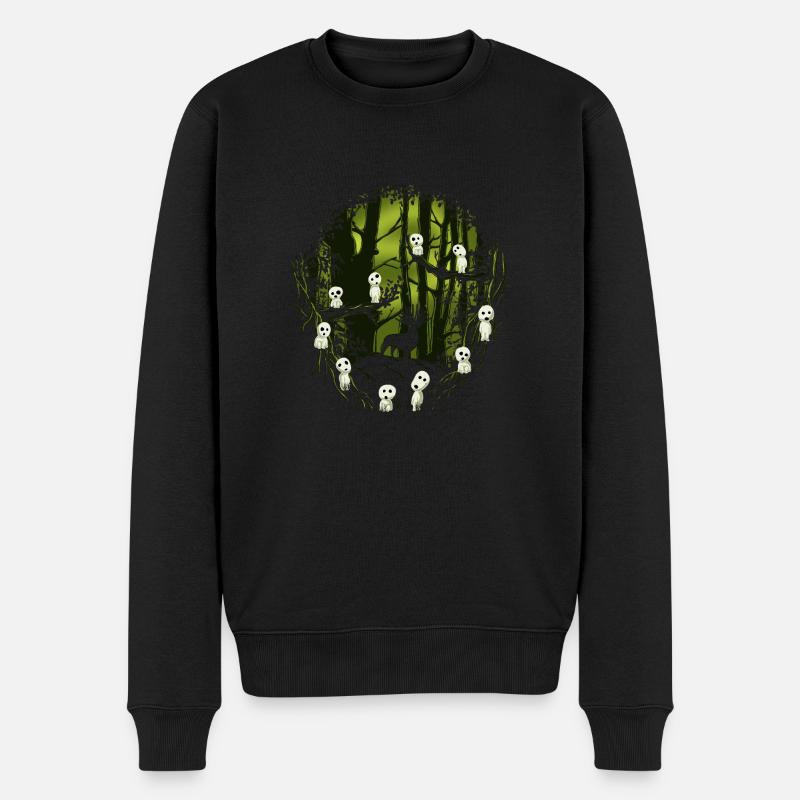 Forest spirits - Männer Premium Bio Pullover - Schwarz