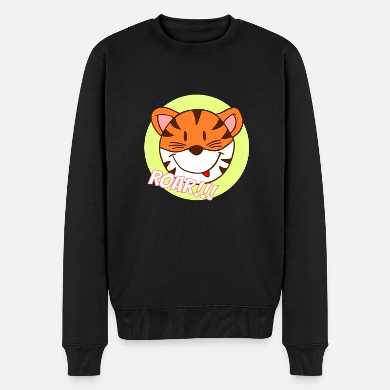 Tiger 2 - Männer Premium Bio Pullover - Schwarz
