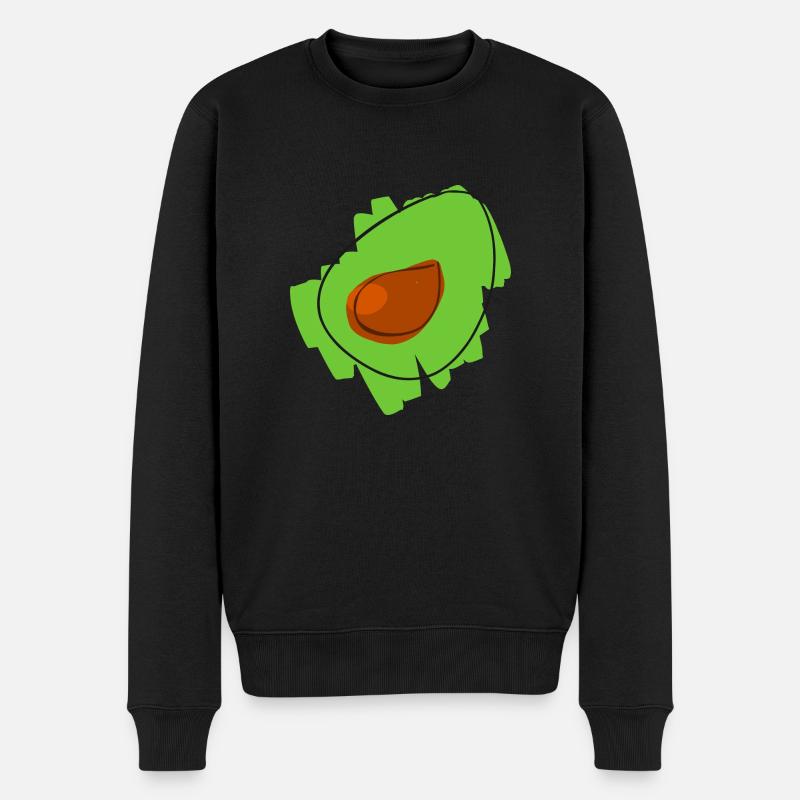 Avocado - Männer Premium Bio Pullover - Schwarz
