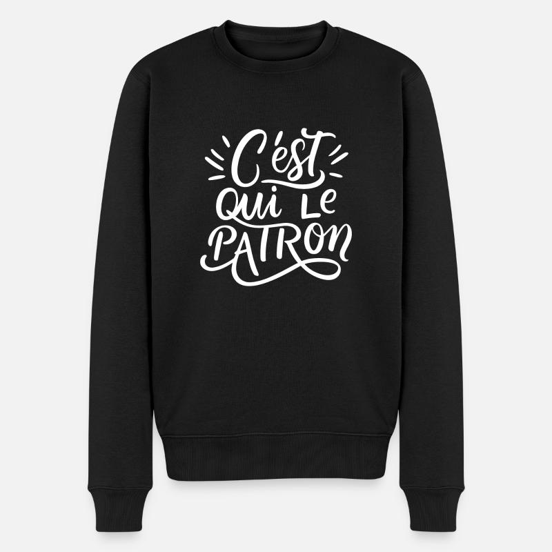 C'est qui le patron - Pull Premium bio Homme - noir