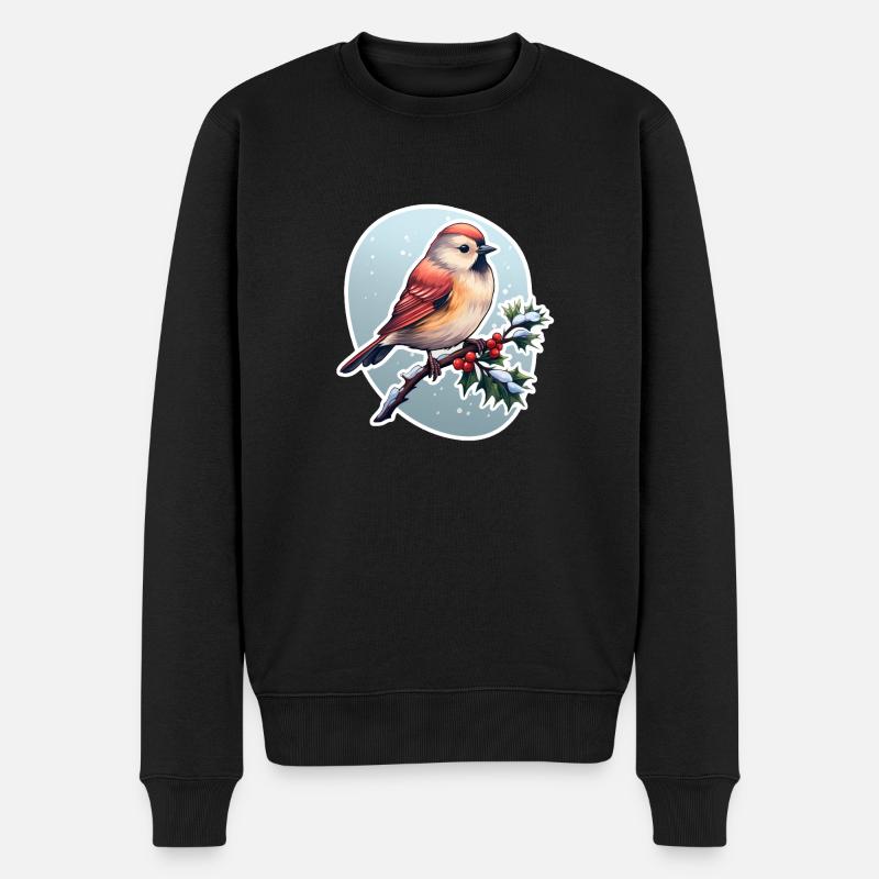 Oiseau d’hiver - Pull Premium bio Homme - noir