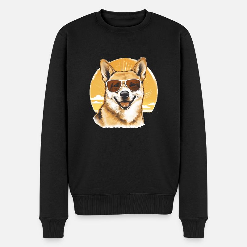 Akita - Männer Premium Bio Pullover - Schwarz