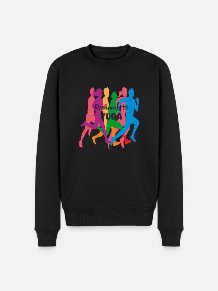 Running to yoga - Men's Premium Organic Jumper - black