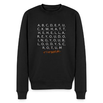 Mon abc badass - Pull Premium bio Homme - noir - Devant - Nico (187cm)