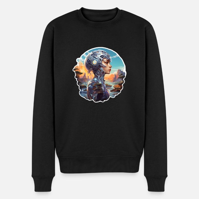 Science Fiction Fantasy - Männer Premium Bio Pullover - Schwarz