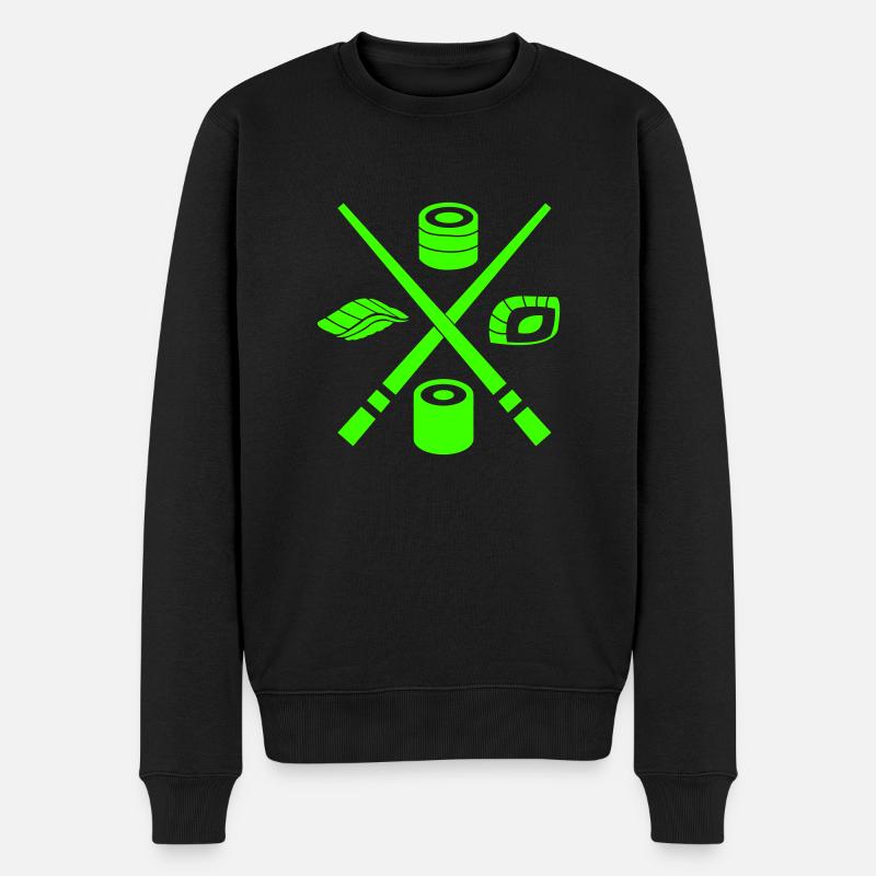 sushi - Männer Premium Bio Pullover - Schwarz