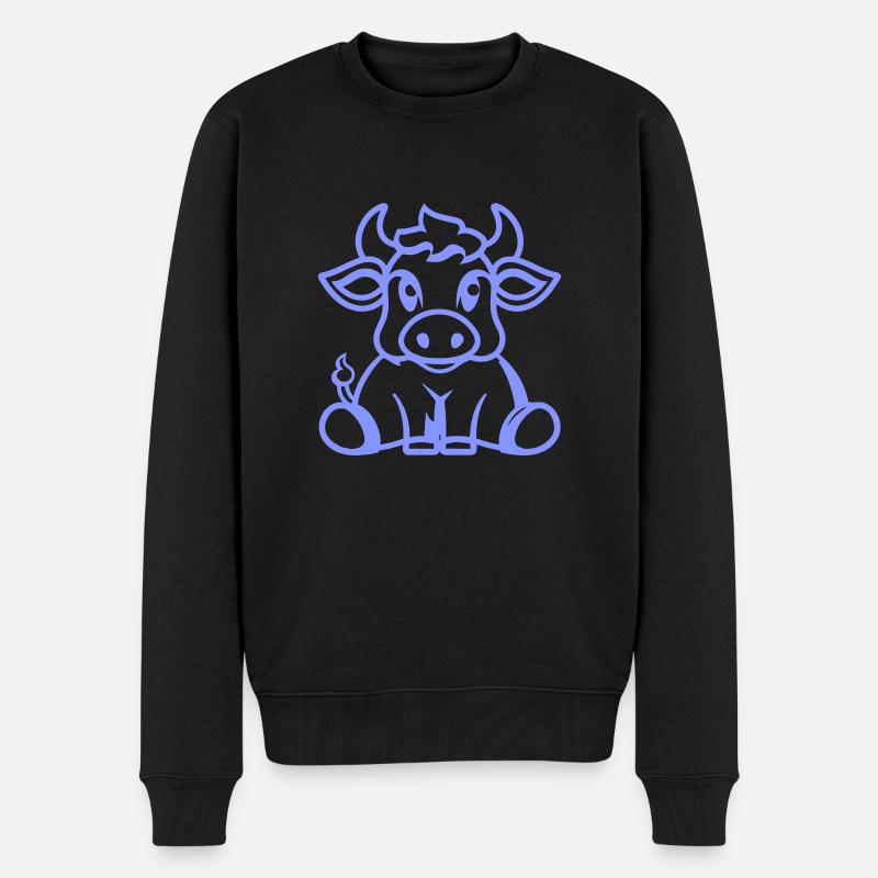 vache - Pull Premium bio Homme - noir
