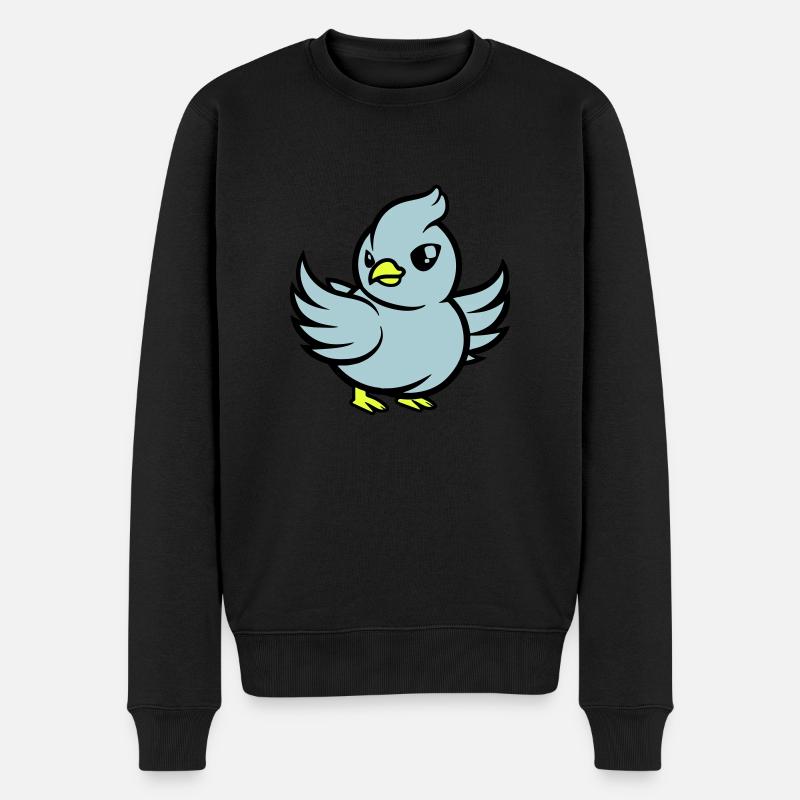 Bande dessinée de pigeon - Pull Premium bio Homme - noir