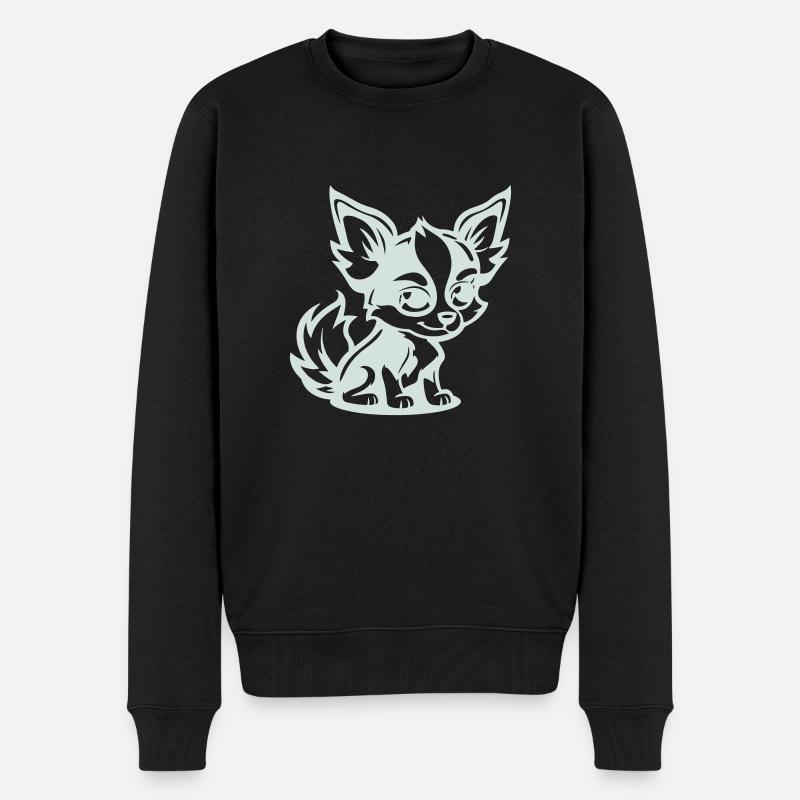 Bande dessinée de chien - Pull Premium bio Homme - noir