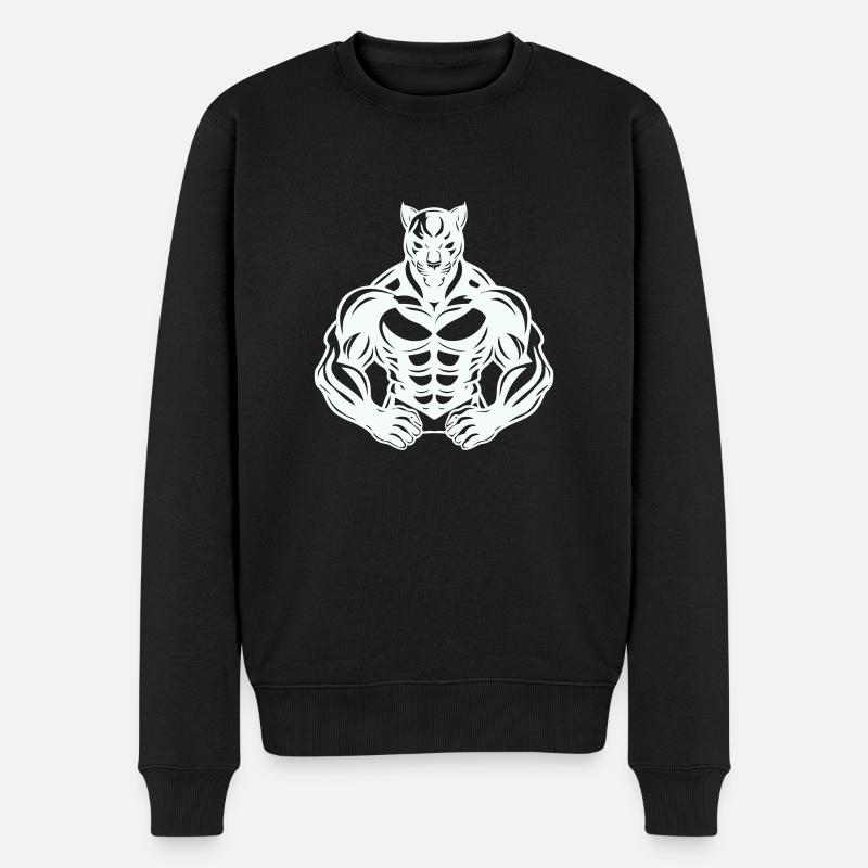panther comic - Männer Premium Bio Pullover - Schwarz