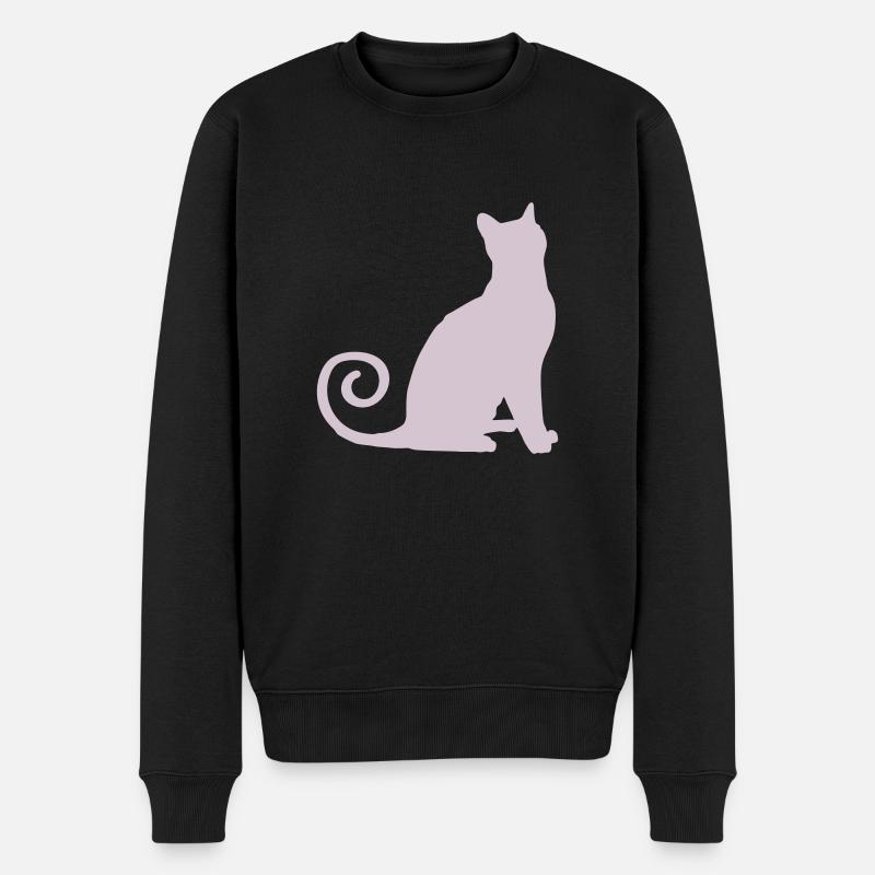 Silhouette de chat - Pull Premium bio Homme - noir