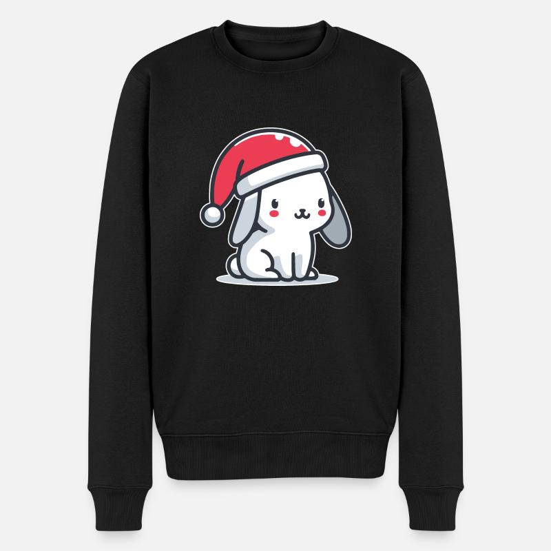 Lapin de Noël - Pull Premium bio Homme - noir
