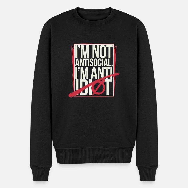 Introverti et pointilleux - Pull Premium bio Homme - noir
