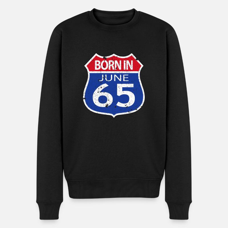 Geboren im Juni 1965 - Männer Premium Bio Pullover - Schwarz