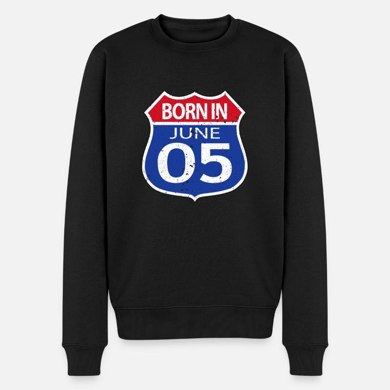 Jahrgang Juni 2005 - Männer Premium Bio Pullover - Schwarz