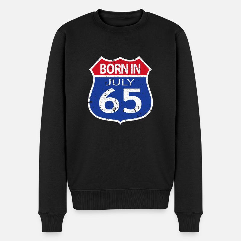 Geboren im Juli 1965 - Männer Premium Bio Pullover - Schwarz