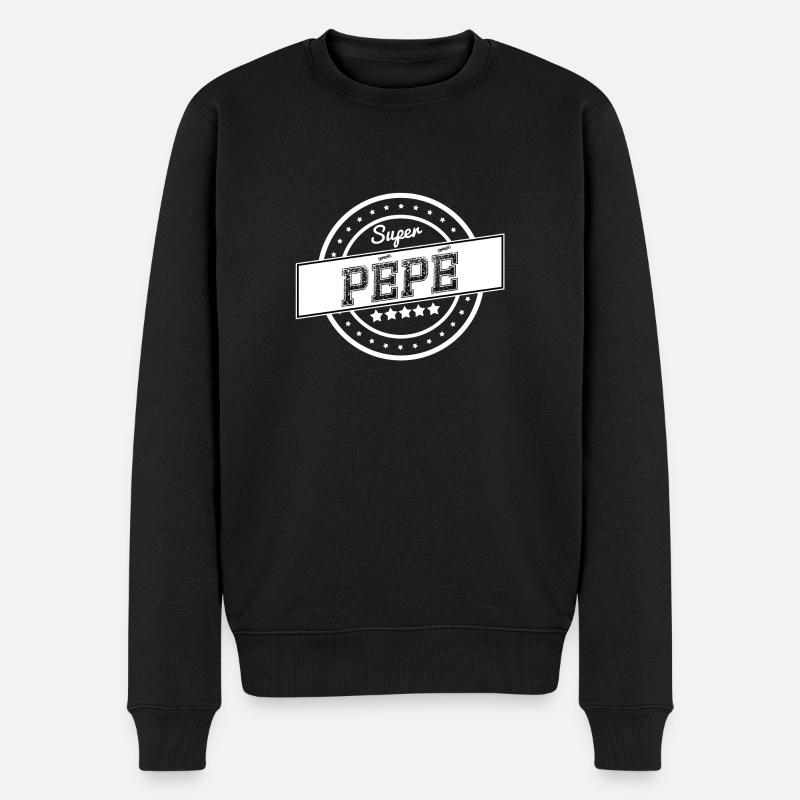 Super pépé - blanc - Pull Premium bio Homme - noir