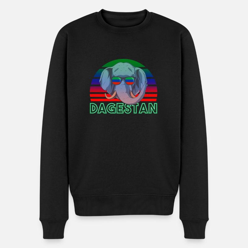 Dagestan - Männer Premium Bio Pullover - Schwarz
