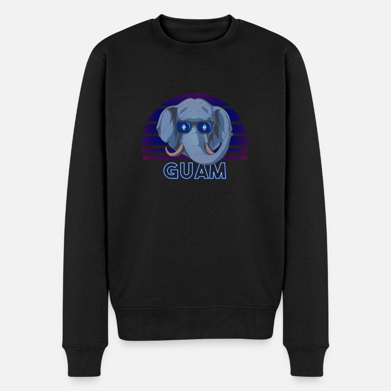 Guam - Männer Premium Bio Pullover - Schwarz